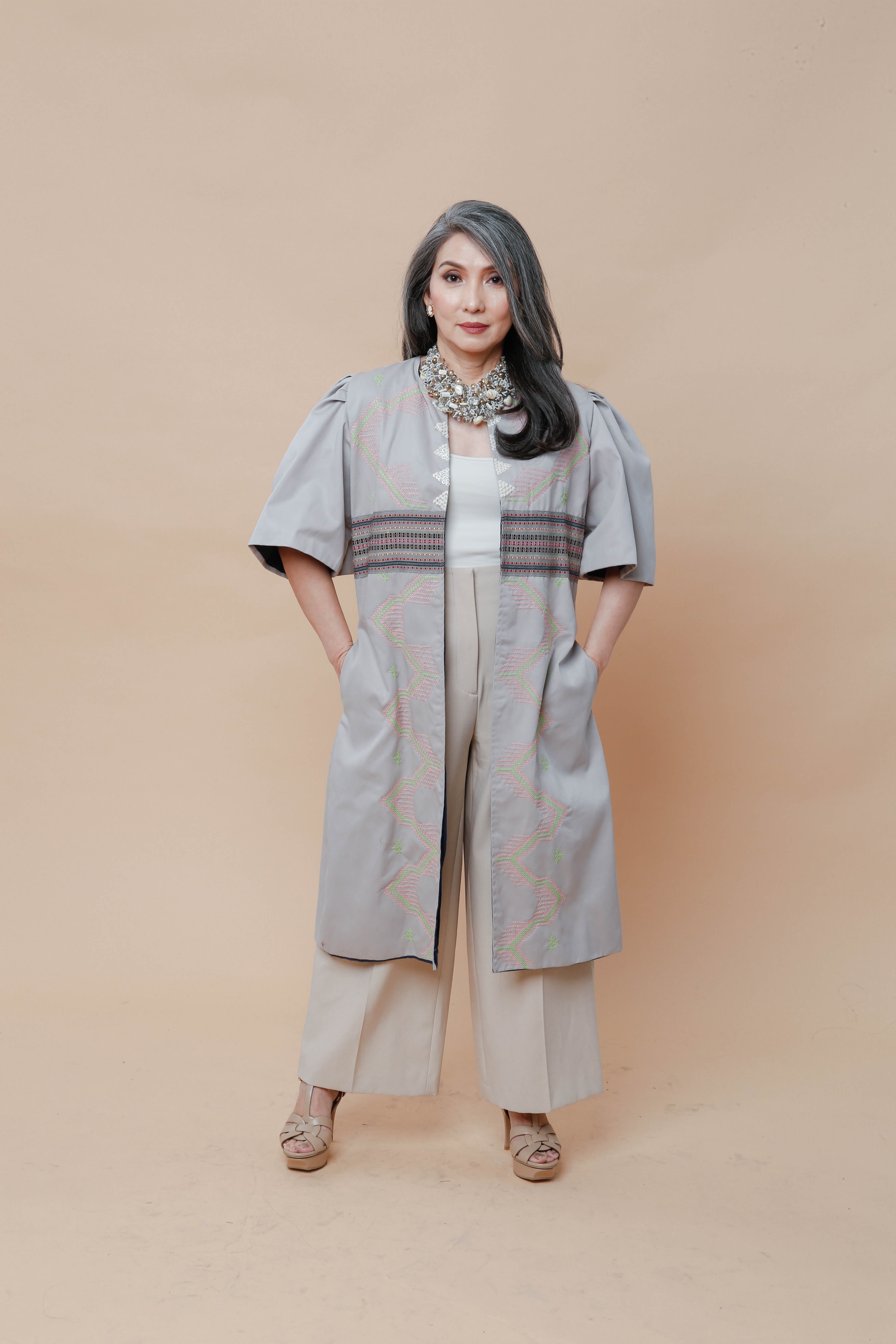 VP Leni Trench with Nesif Embroidery