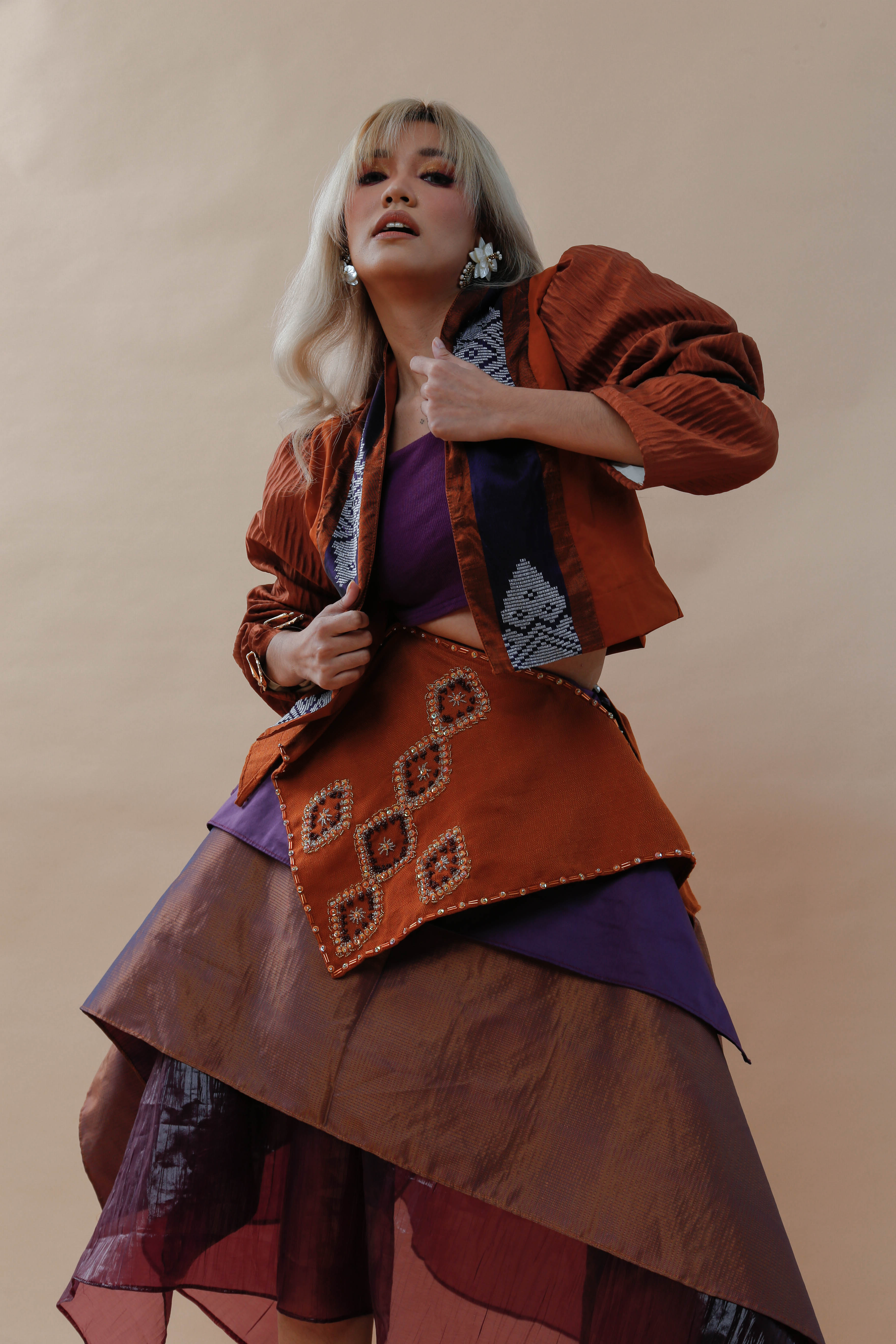 NYFW Look 5 Burnt Orange Jacket