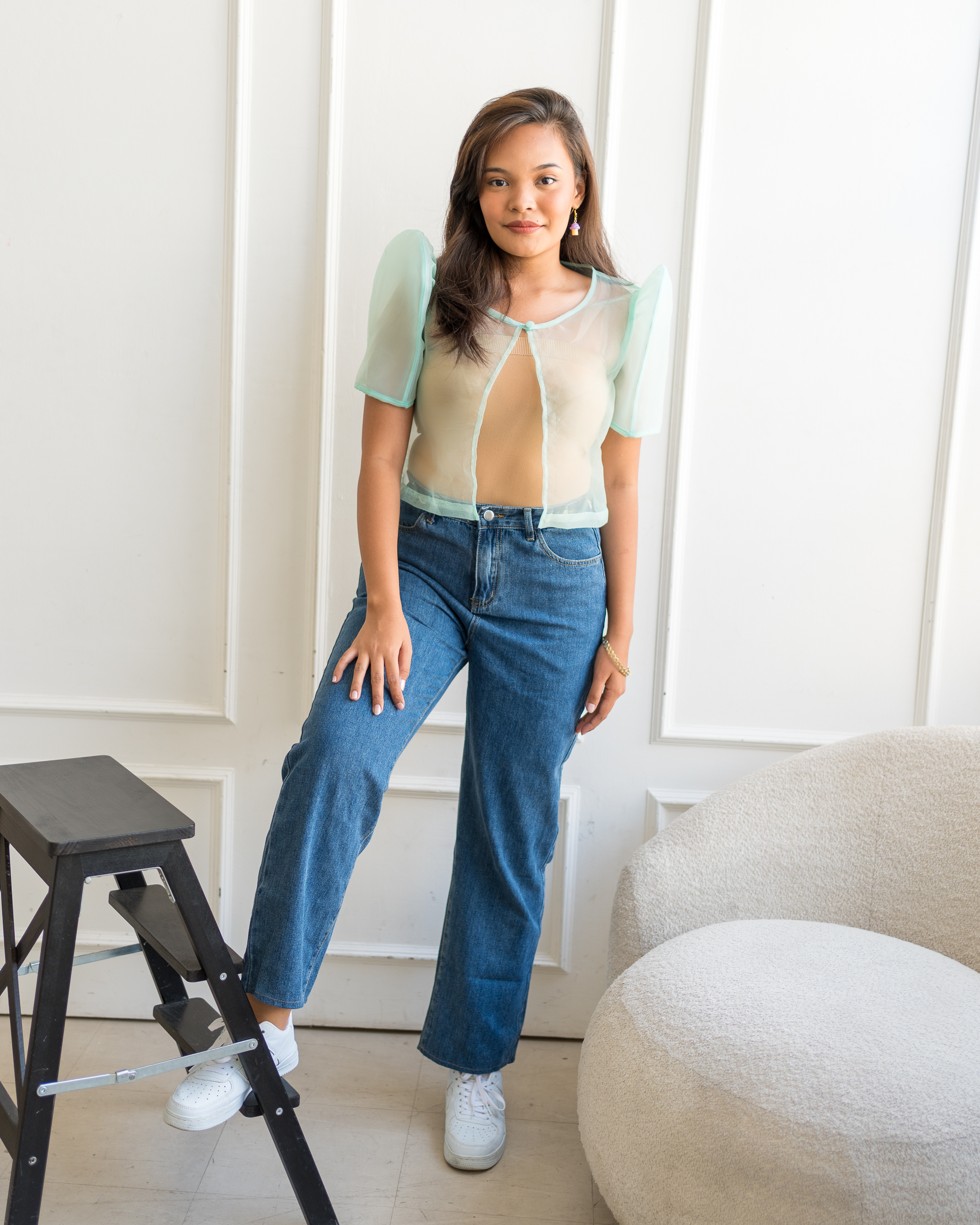 Sheer Butterfly Sleeve Bolero - Seafoam Green | Narra Studio