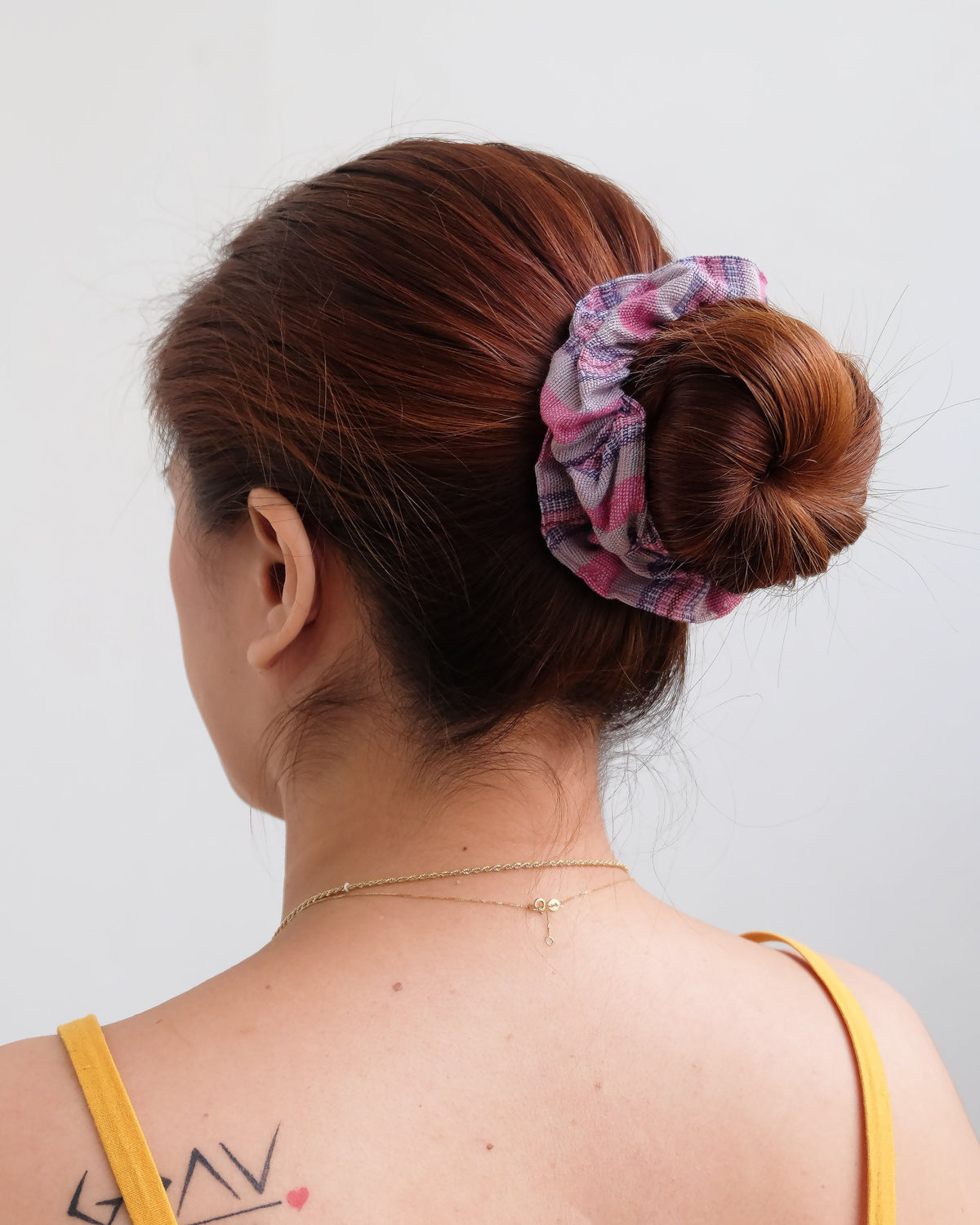 Handwoven Pink Kantarines Scrunchie | Narra Studio