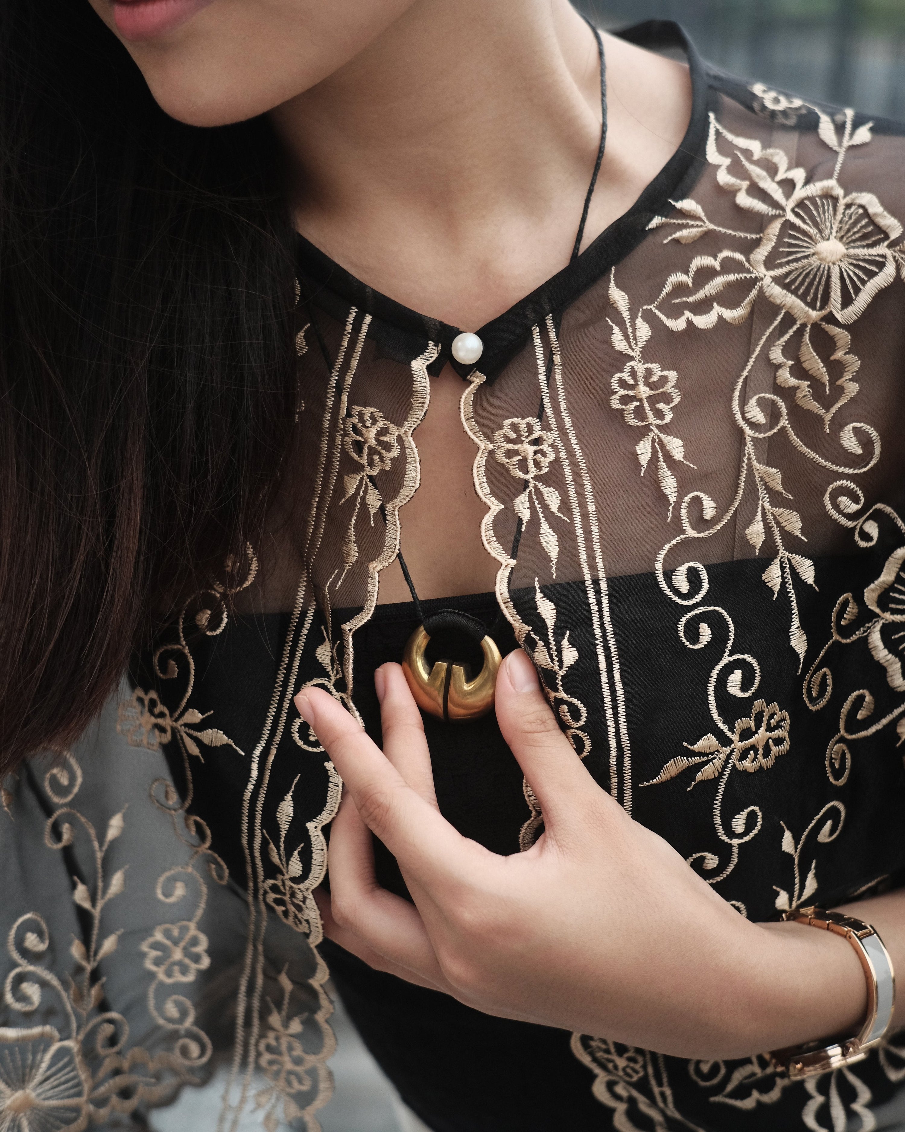 Ifugao Lingling-o Necklace - Brass / Silver Alloy | Narra Studio