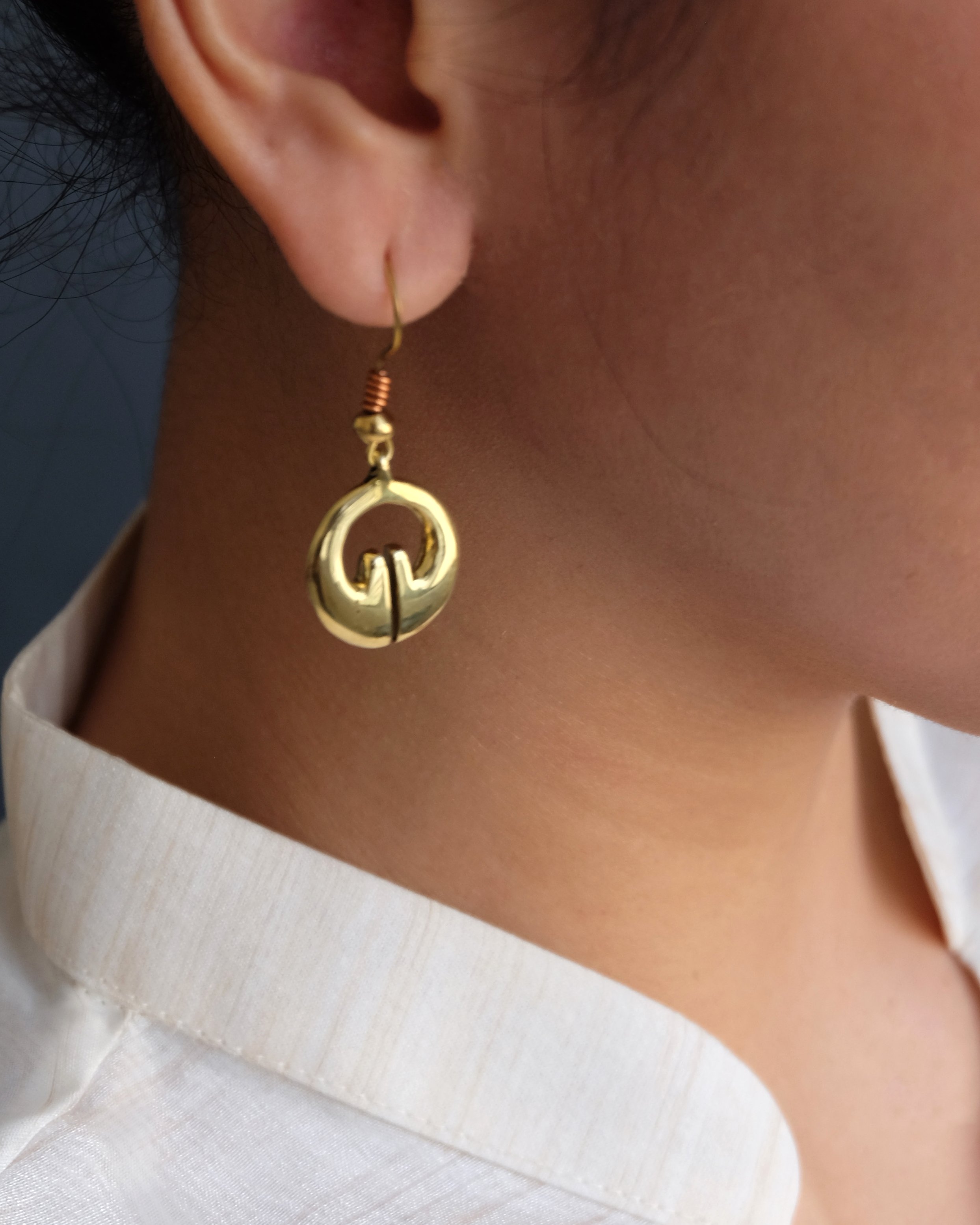 Lingling-o Earrings - Brass | Narra Studio
