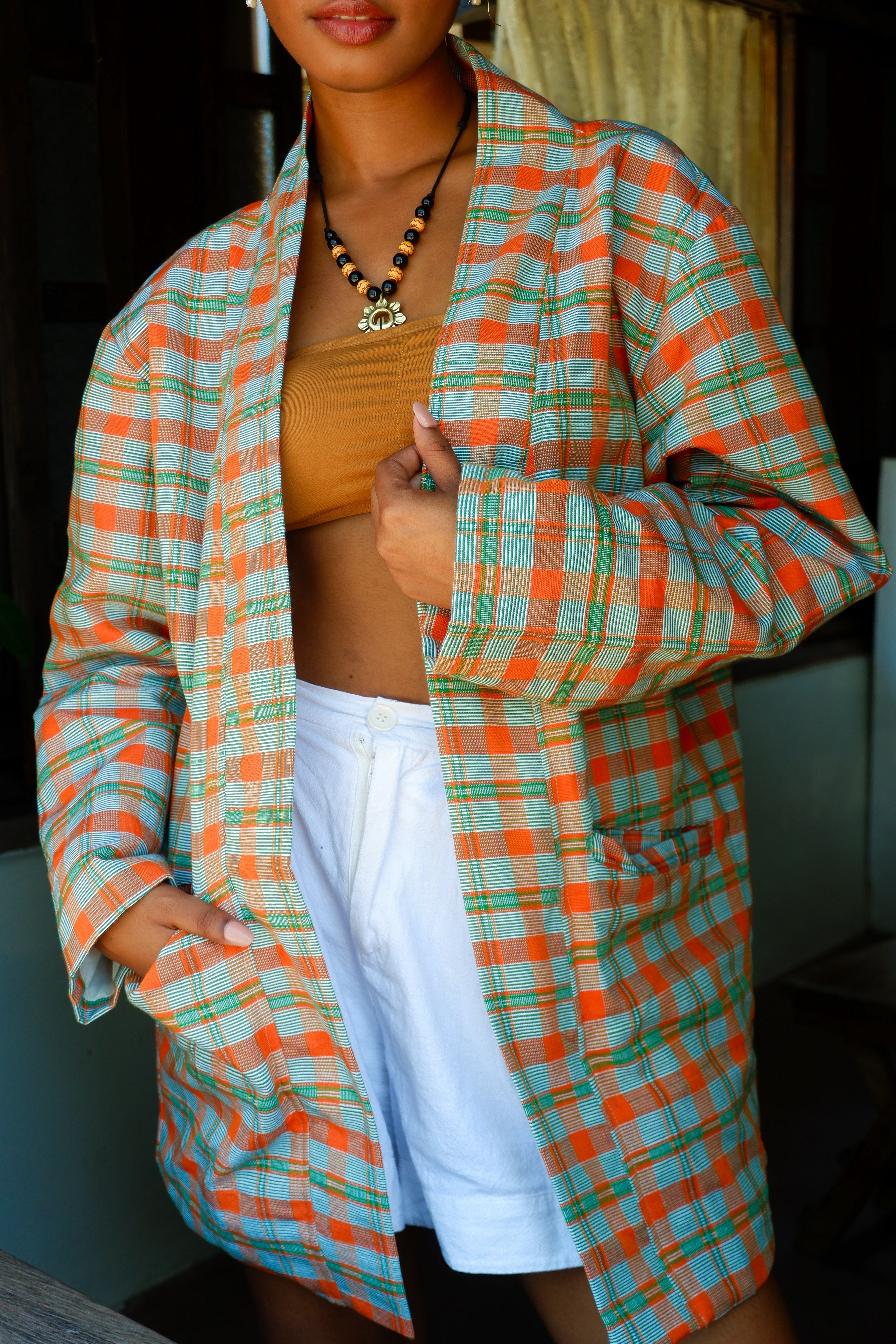 Green Stripes Kusikus Jacket unisex jacket