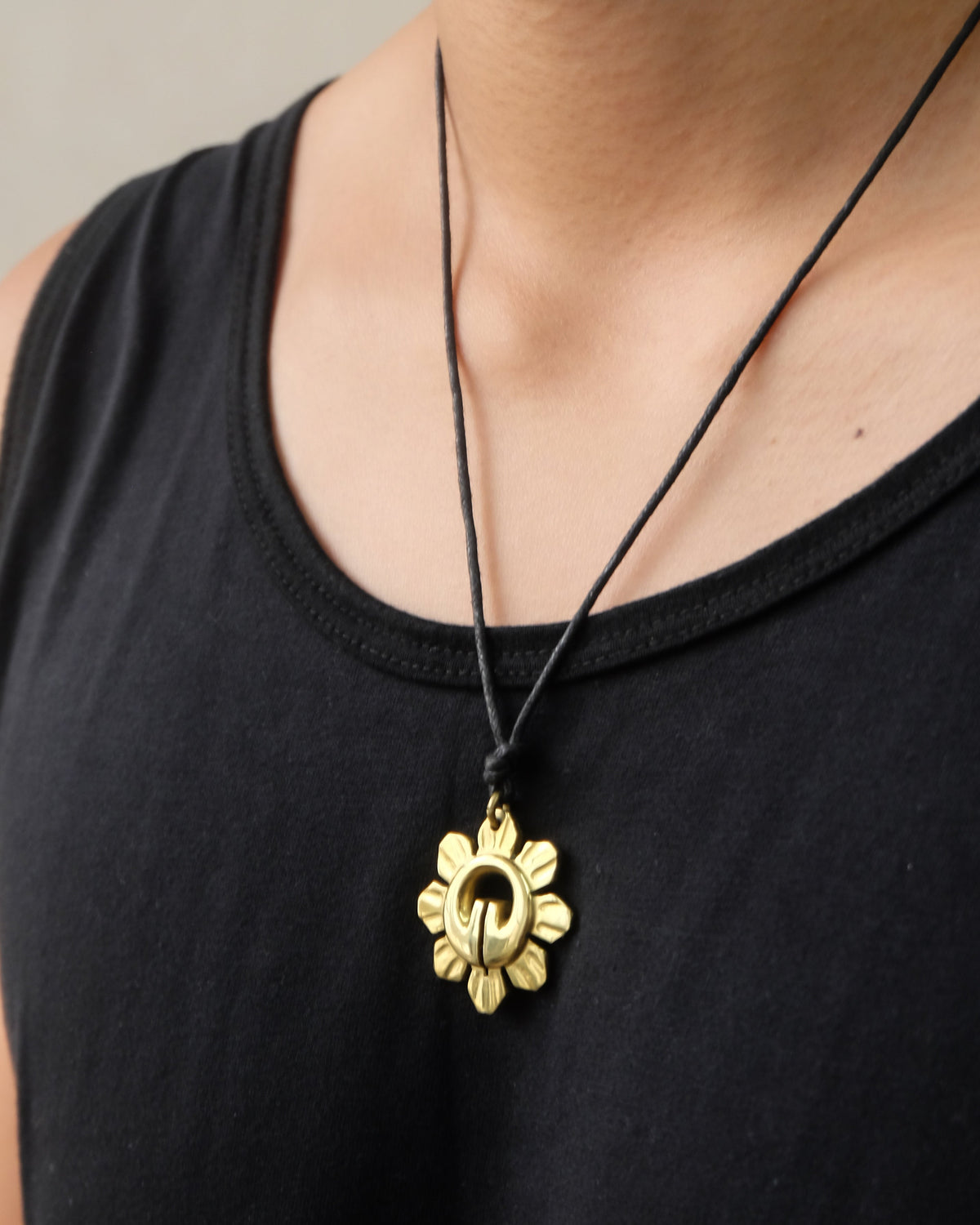 Philippine Sun Lingling-o Necklace - Brass | Narra Studio