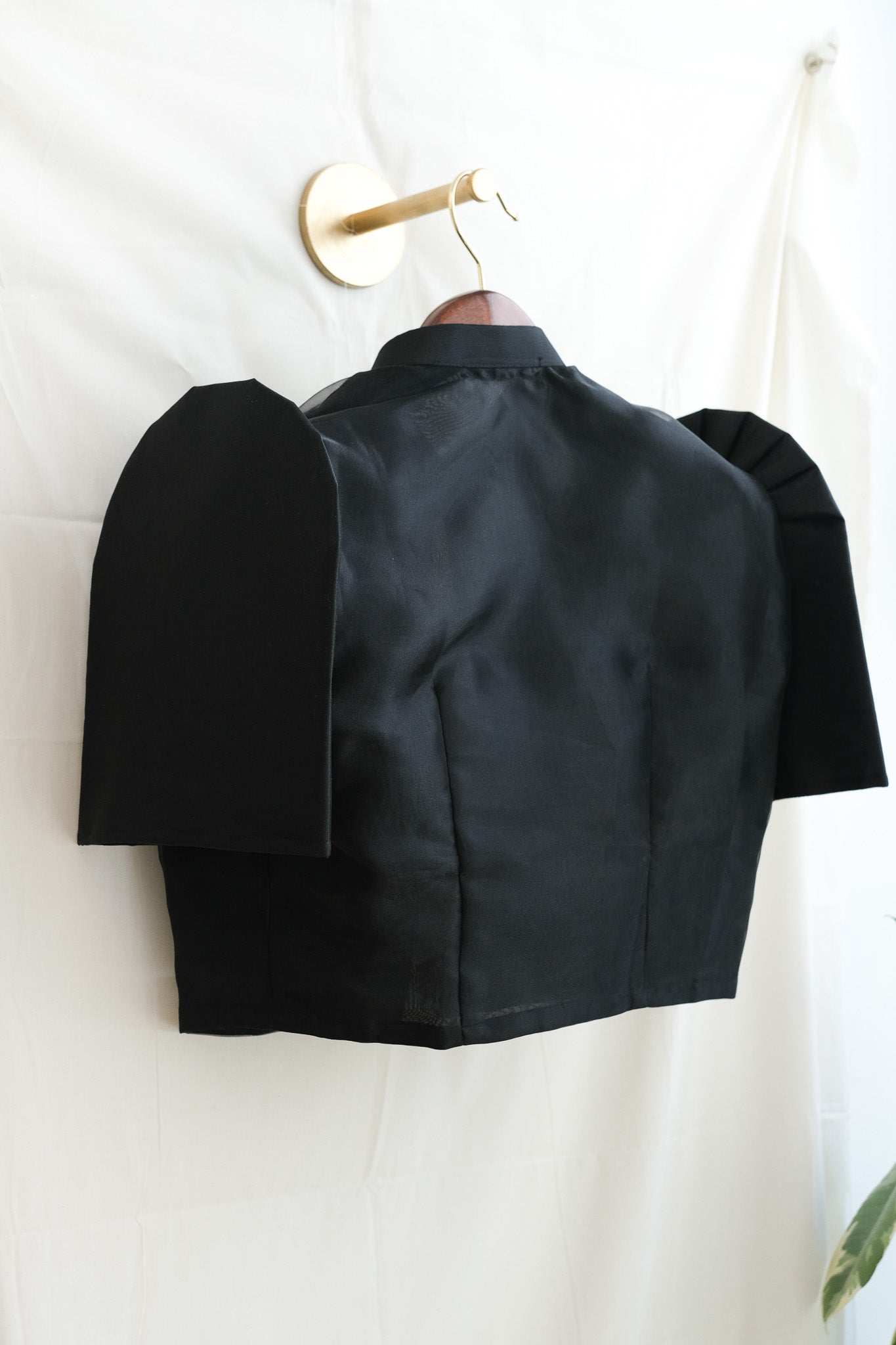 Black Leaf & Vine Bolero with Butterfly Sleeves