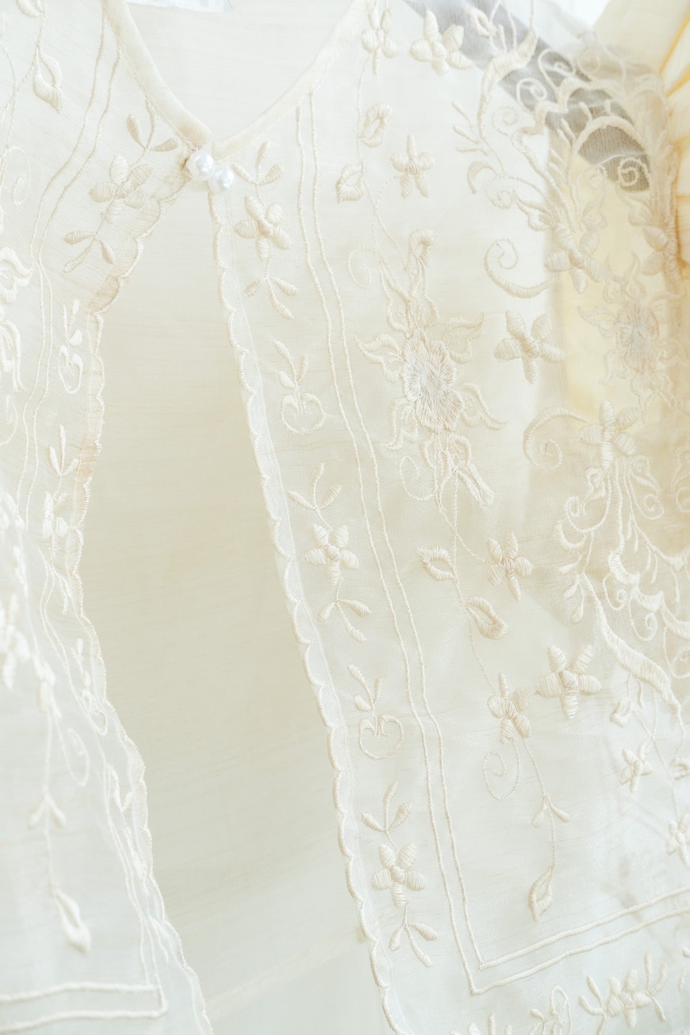 Ivory Sampaguita Bolero with Butterfly Sleeves