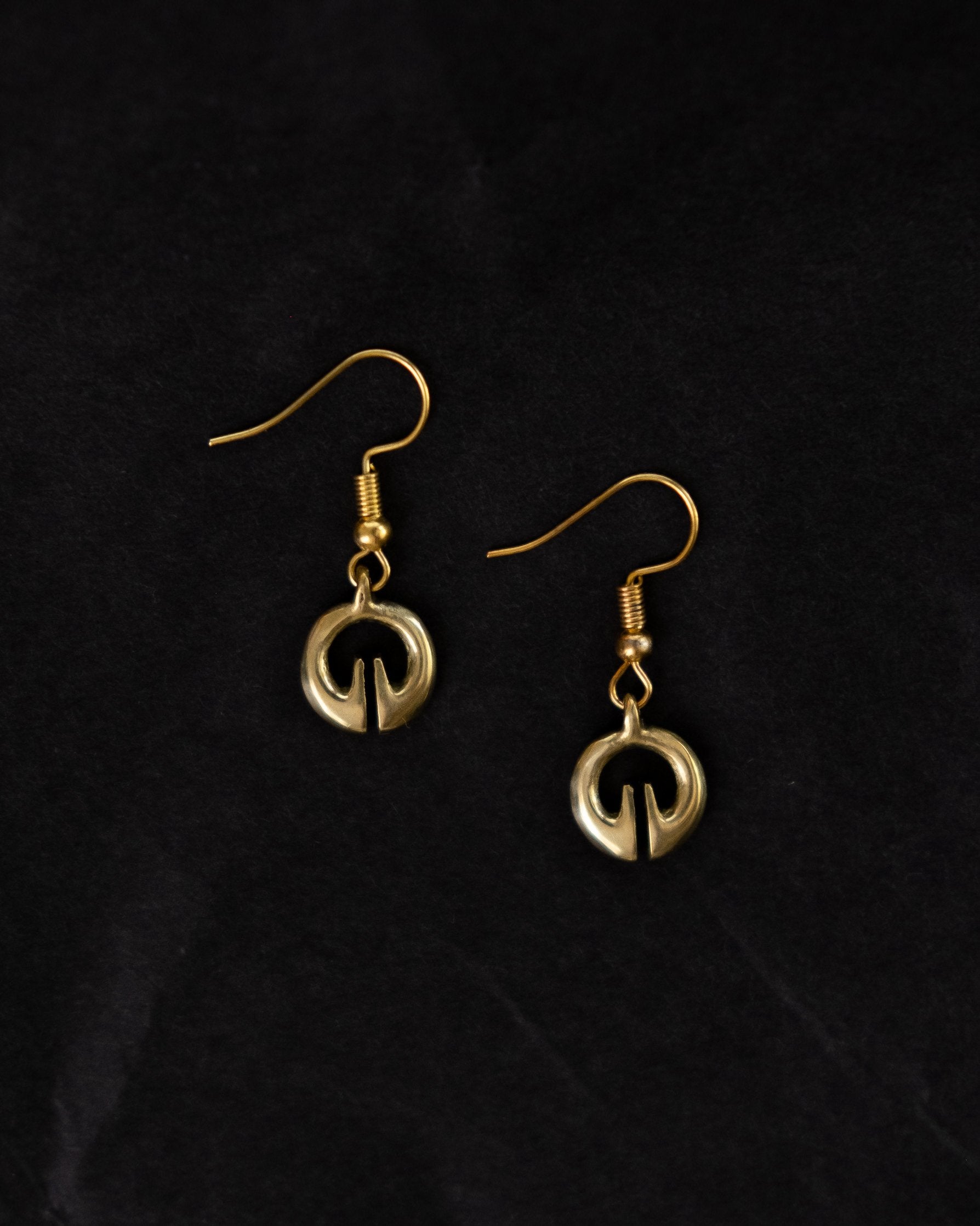 Mini Lingling-o Earrings - Brass | Filipino earrings | Narra Studio