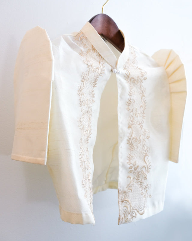 Cream Flower & Vine Bolero with Butterfly Sleeves women’s blouse
