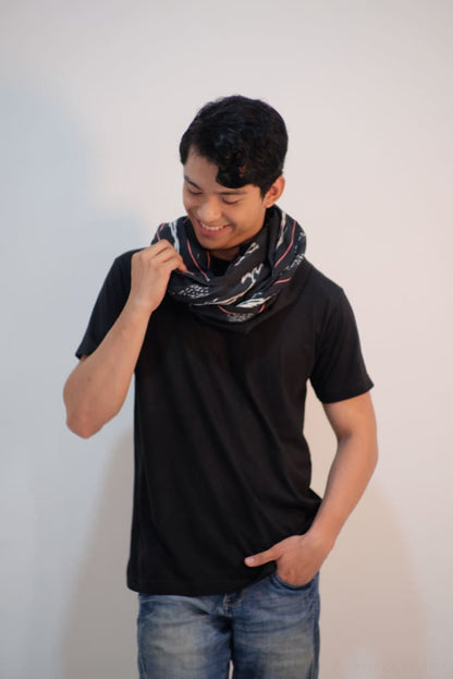 Handloomed Ifugao Binodbodan Scarf - Black Striped Unisex Scarf