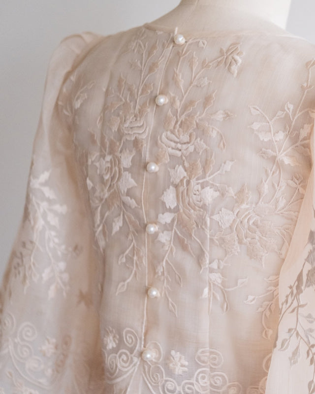 Embroidered Terno Blouse Custom Womens Blouse