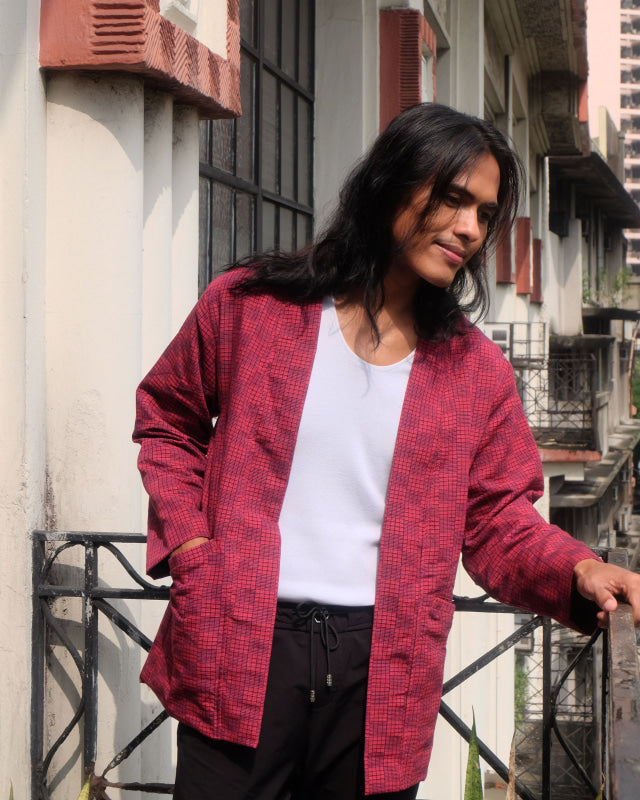 Maroon Binakol Jacket - One Of A Kind Unisex Jacket