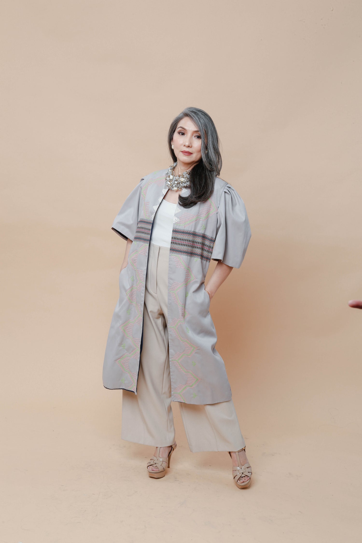 VP Leni Trench with Nesif Embroidery