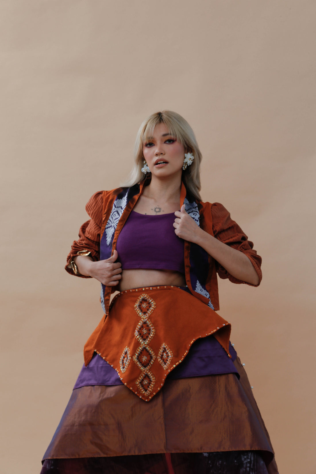 NYFW Look 5 Burnt Orange Jacket