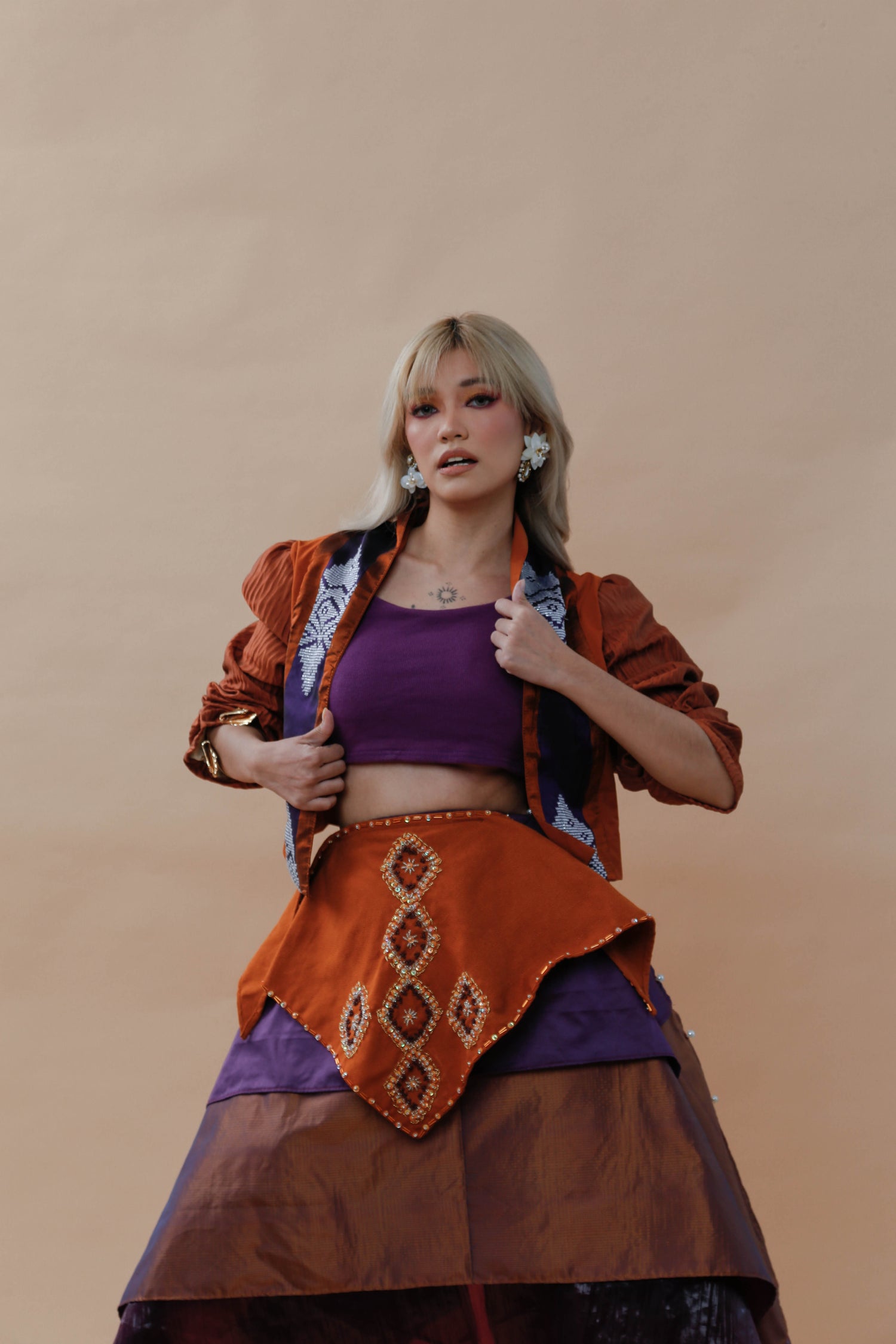 NYFW Look 5 Burnt Orange Jacket