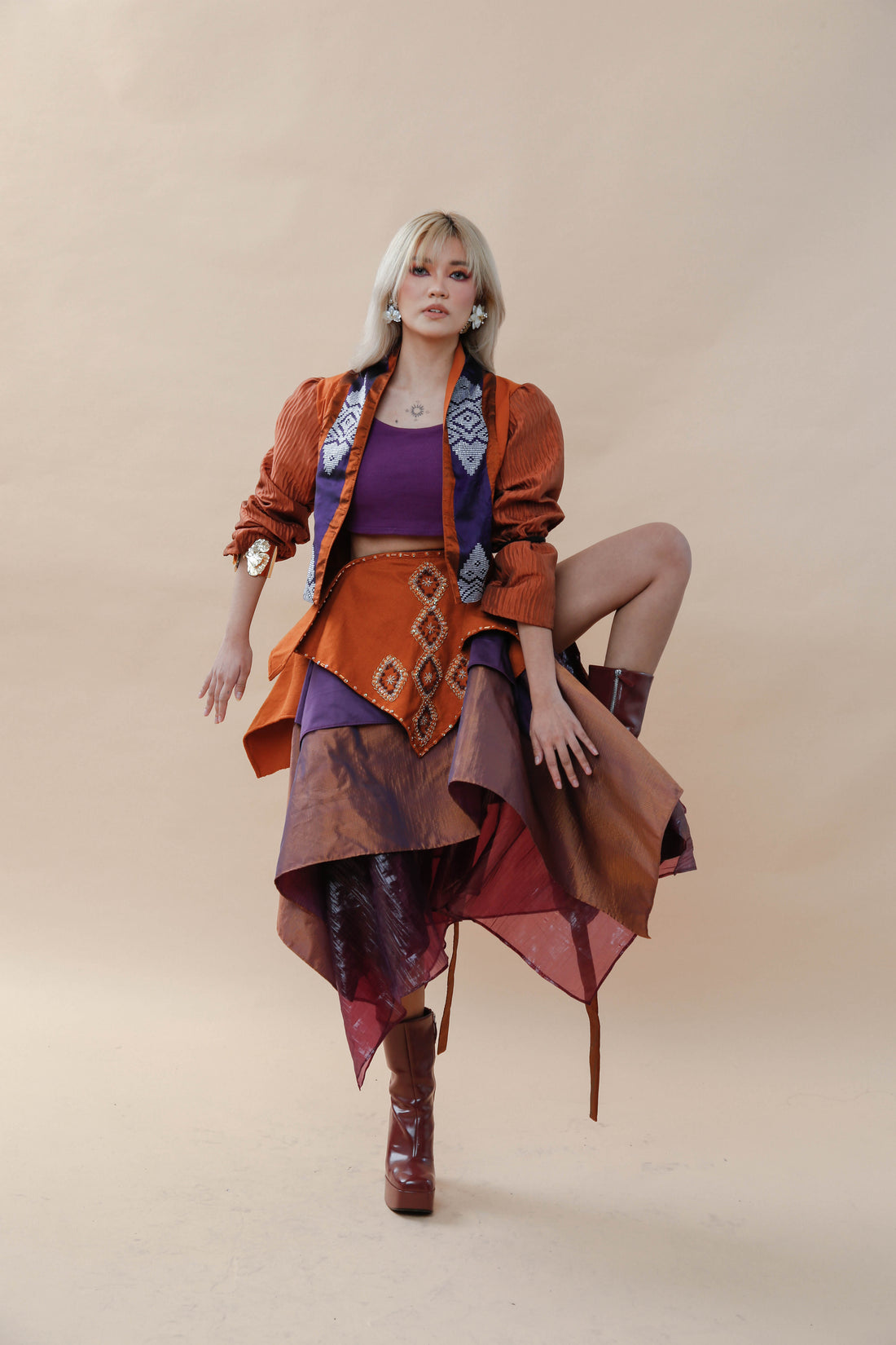 NYFW Look 5 Burnt Orange Jacket