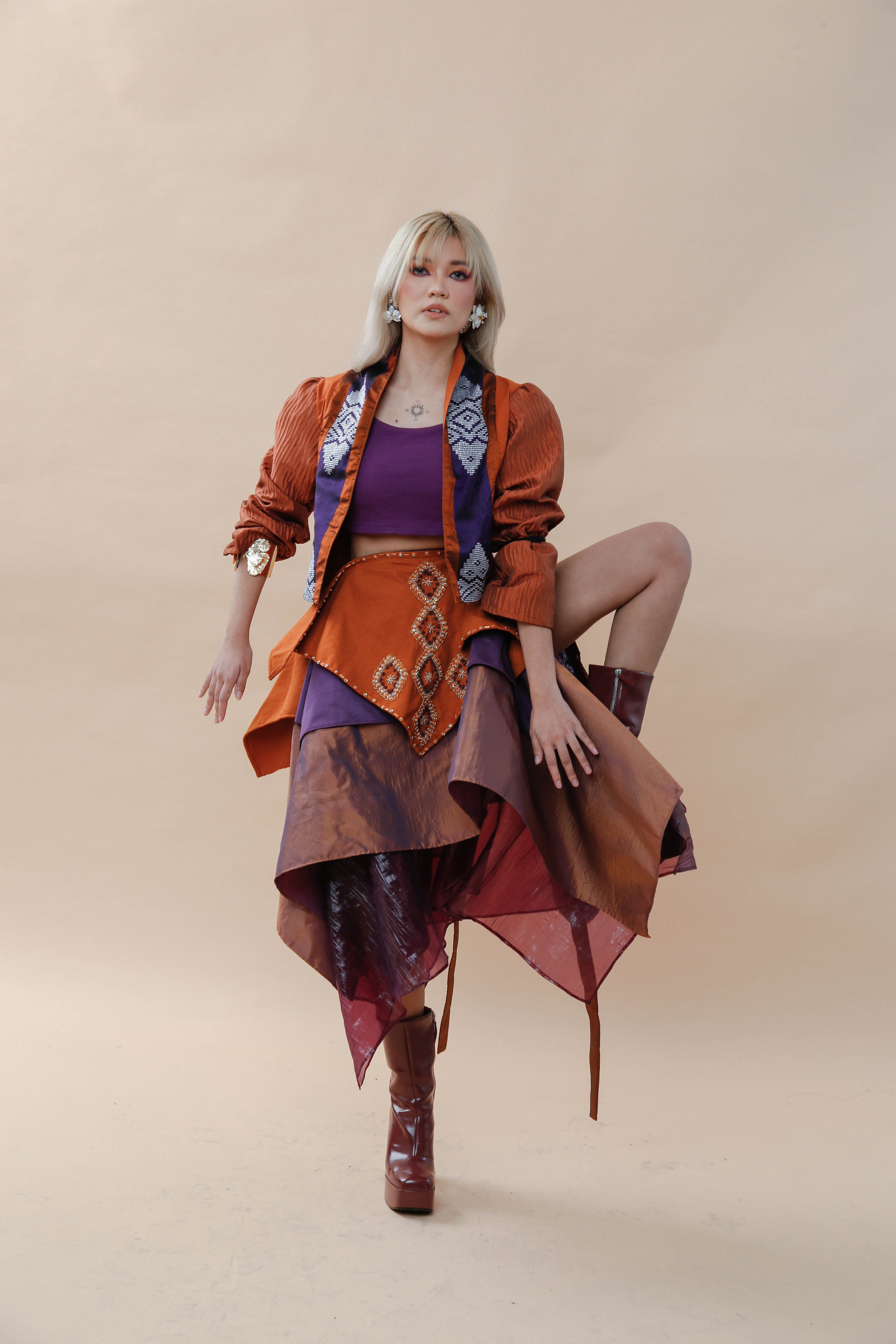 NYFW Look 5 Burnt Orange Jacket