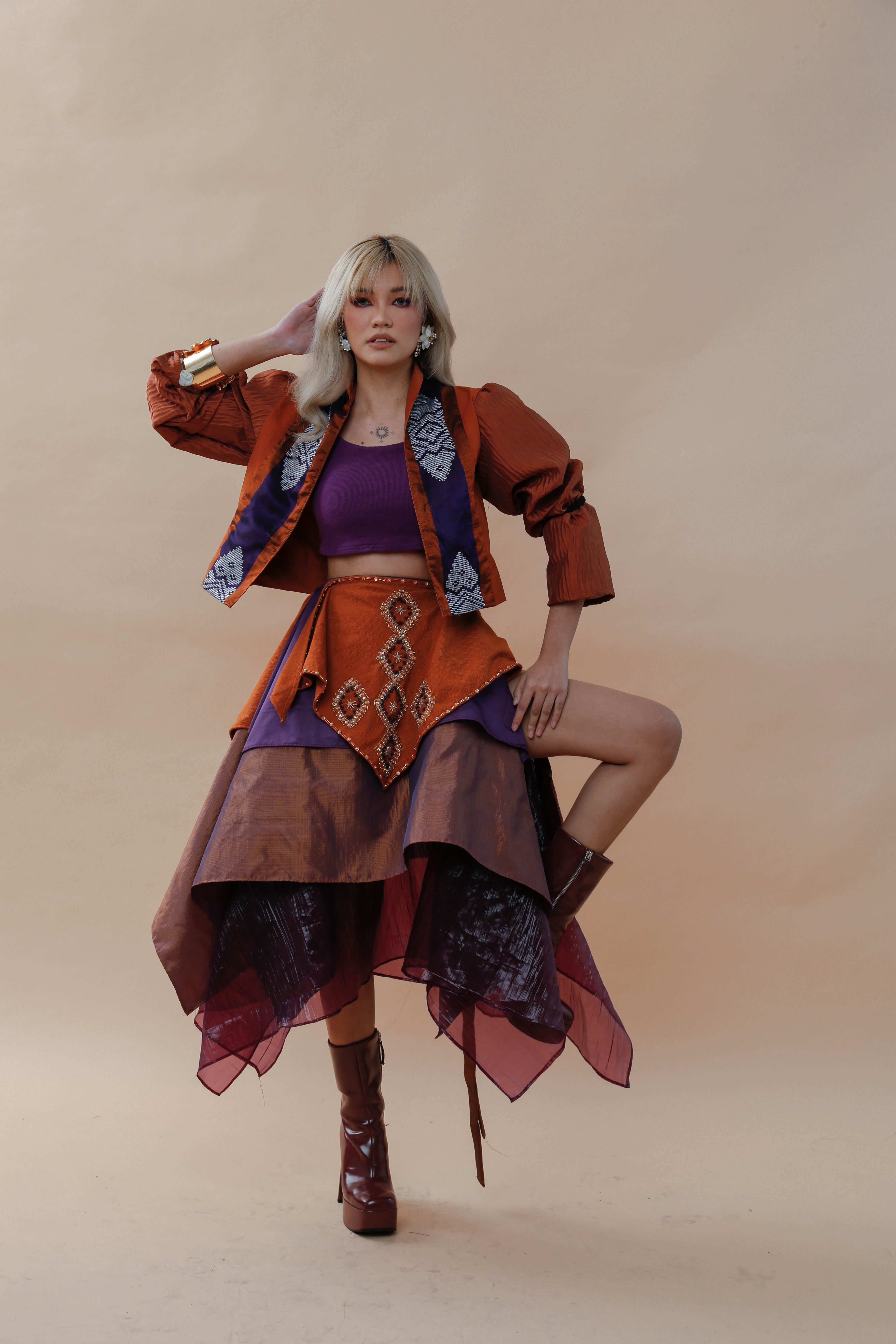 NYFW Look 5 Burnt Orange Jacket