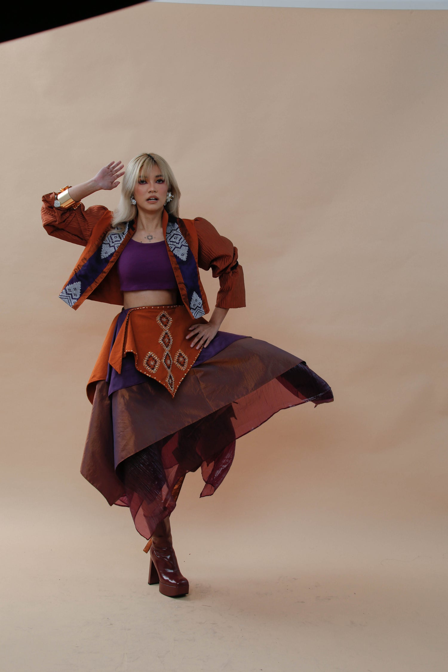 NYFW Look 5 Burnt Orange Jacket