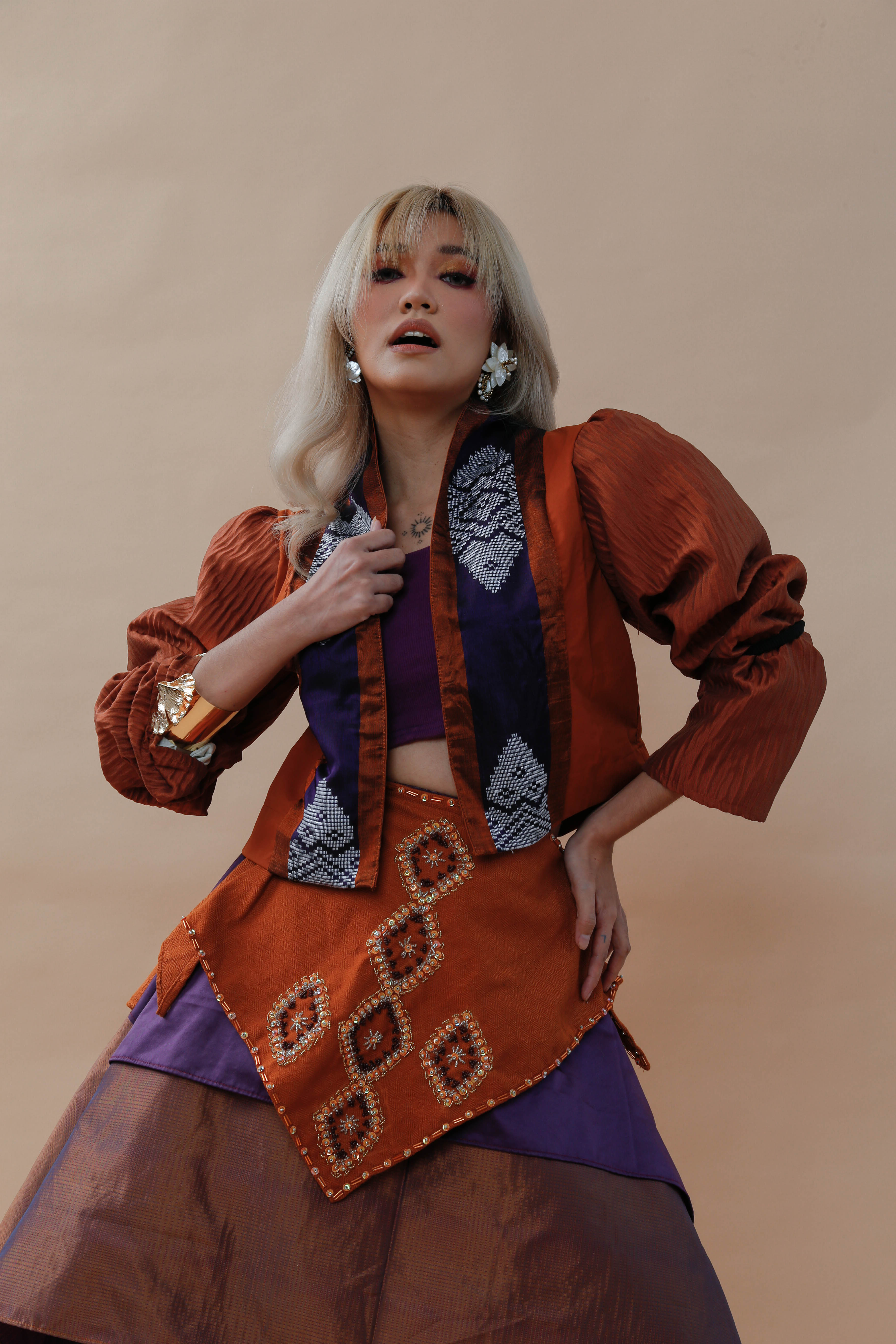 NYFW Look 5 Burnt Orange Jacket