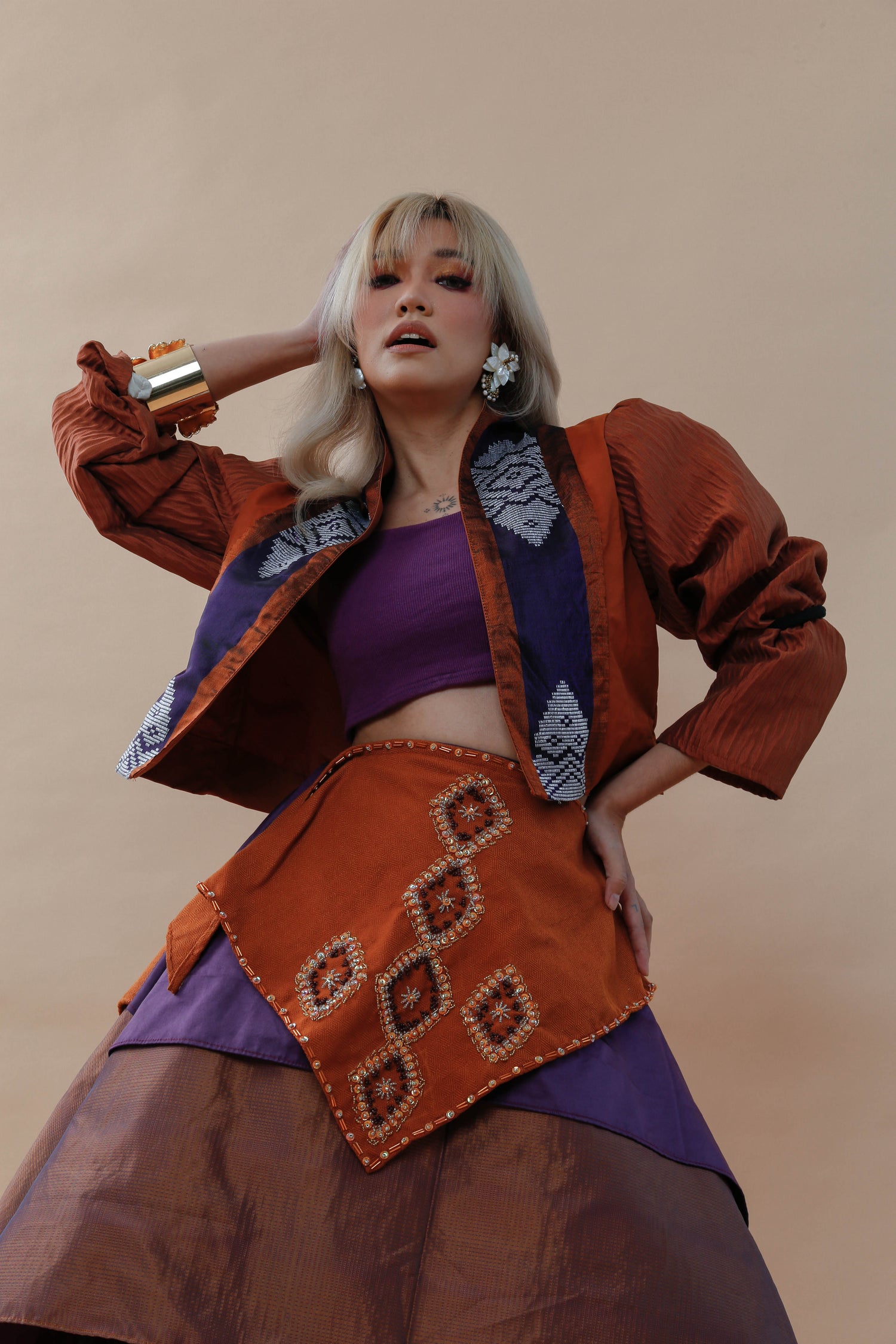 NYFW Look 5 Burnt Orange Jacket