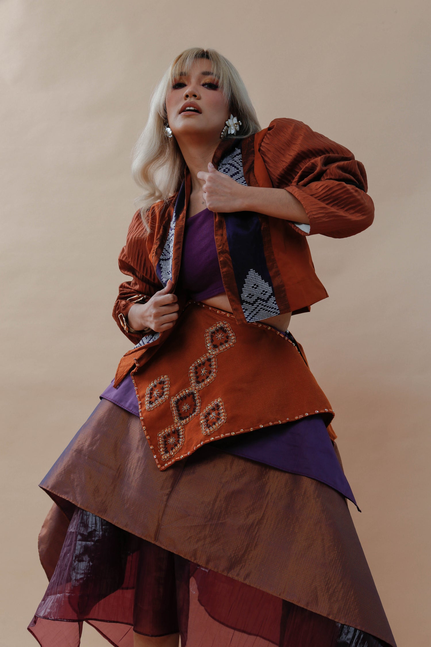 NYFW Look 5 Burnt Orange Jacket