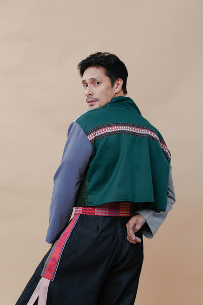 Modern Filipiniana-Rockstar Green by Kabangkalan Negros - Narra Studio-available in NYC USA