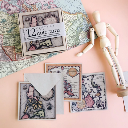 Vintage Philippine Map Notecards Note Cards