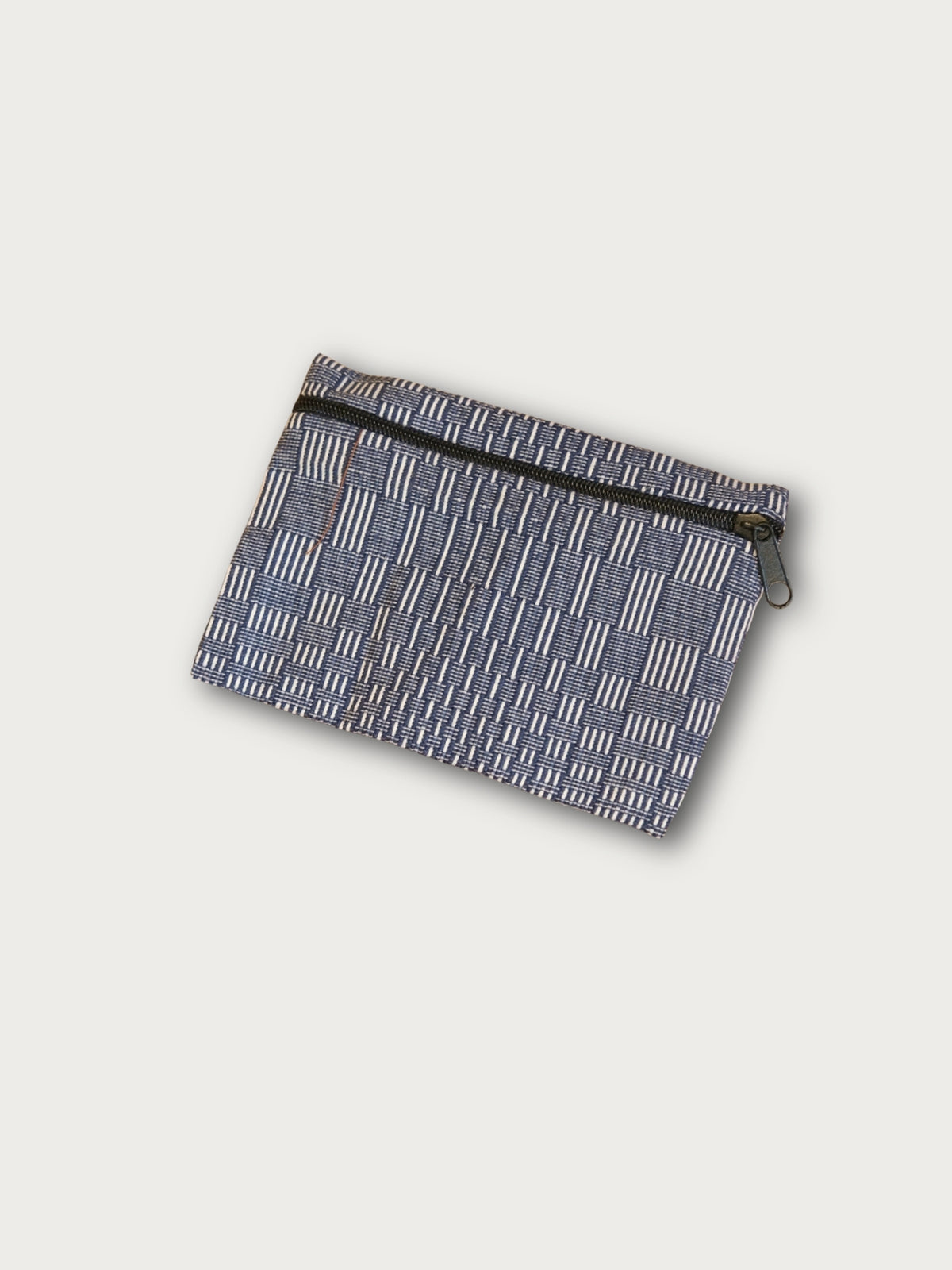 Handwoven Zipper Pouch - Gray