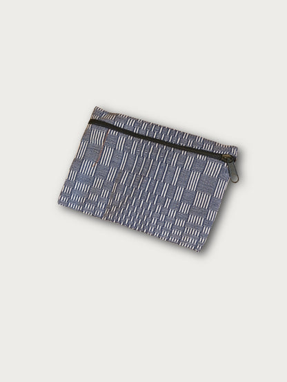 Handwoven Zipper Pouch - Gray
