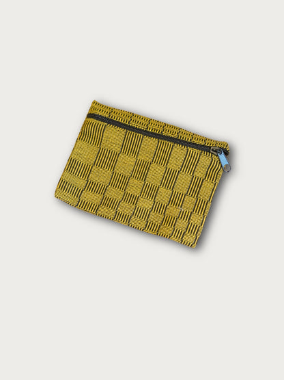 Handwoven Zipper Pouch - Goldenrod