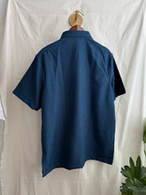 Modern Filipiniana-Casual Barong - Medium Blue - Narra Studio-available in NYC USA
