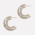 Sculpted Aro Midi hoop earrings with a pearlescent, handcrafted by Filipino artisans using locally sourced materials from the Philippines