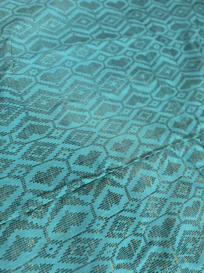 Modern Filipiniana-Handwoven Malong - Aqua - Narra Studio-available in NYC USA