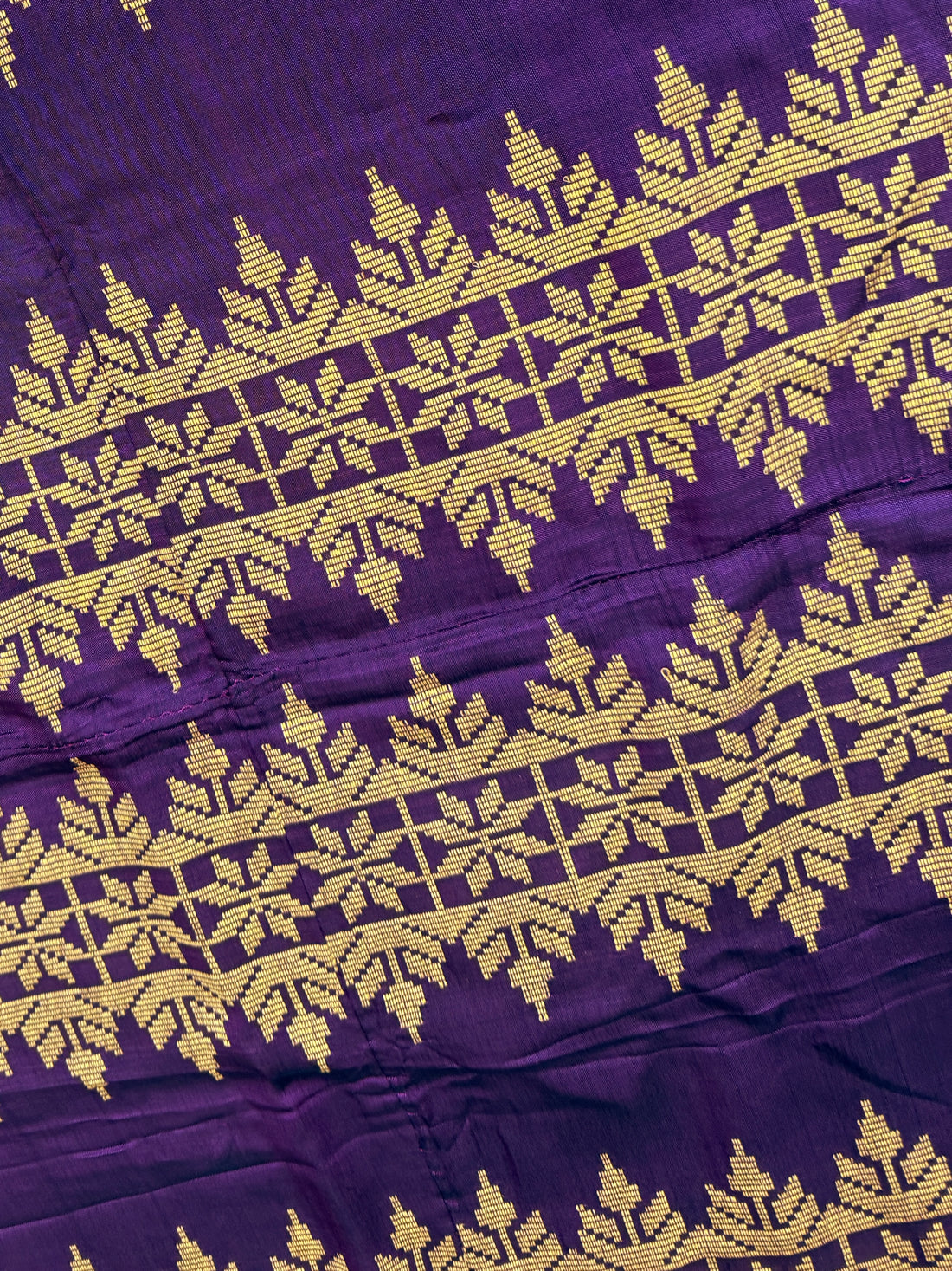 Handwoven Malong - Plum and Gold