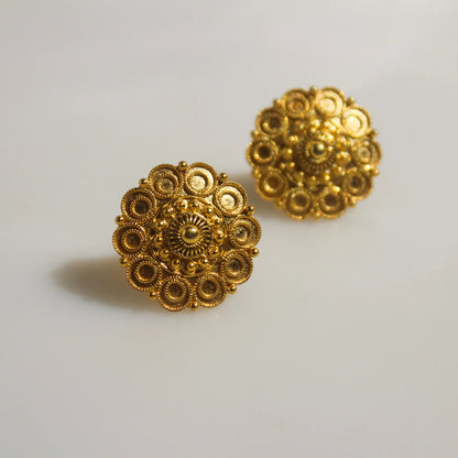 Brigido Filigree Cufflinks - Gold | Narra Studio