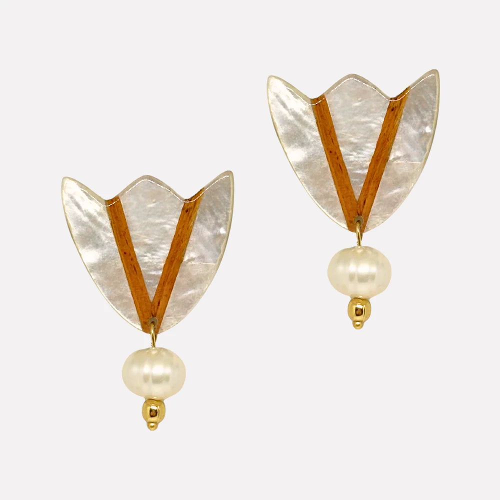 Capiz Guita Earrings | Filipino earrings | Narra Studio