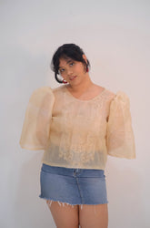 Dahon Filigree Camisa – Cream | Narra Studio
