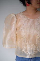 Dahon Filigree Camisa – Cream | Narra Studio