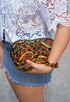 Make Up Pouch - New Unisex Bag. Batik travel pouch with floral print—colorful Southeast Asian-inspired cotton, perfect for cosmetics or accessories.