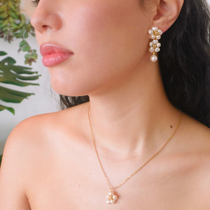 Modern Filipiniana-Perlas Atis Necklace - Narra Studio-available in NYC USA