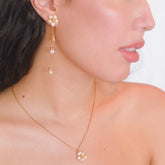 Kalachuchi Dangler Earrings | Filipino earrings | Narra Studio