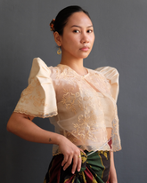 Rosal Butterfly Sleeve Bolero – Cream | Narra Studio