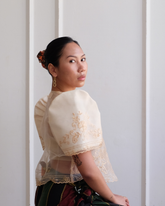 Rosal Butterfly Sleeve Bolero – Cream | Narra Studio