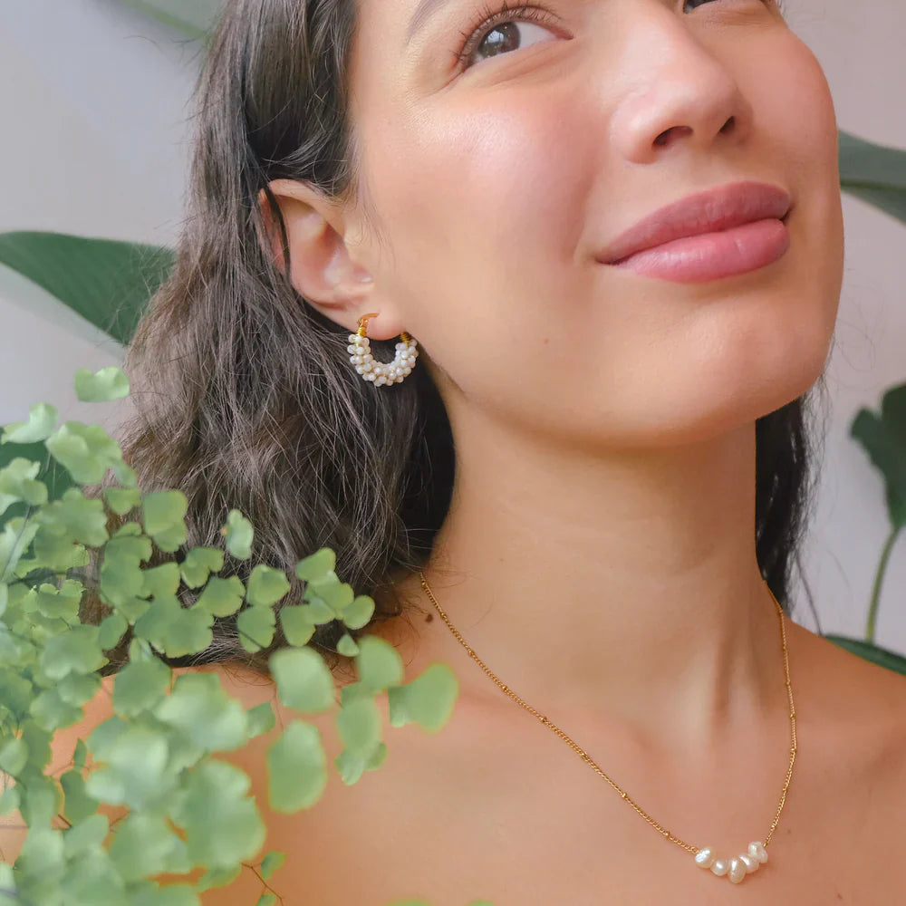 Cascara Mini Hoops | Narra Studio