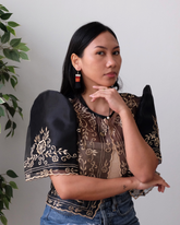 Rosal Butterfly Sleeve Bolero – Black | Narra Studio