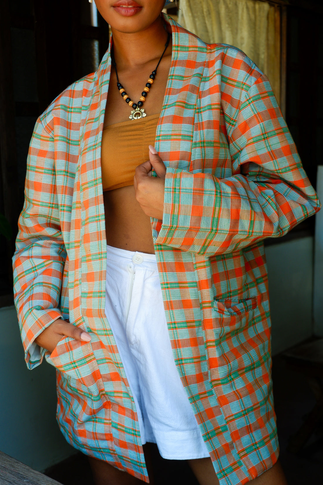 Green Stripes Kusikus Jacket unisex jacket