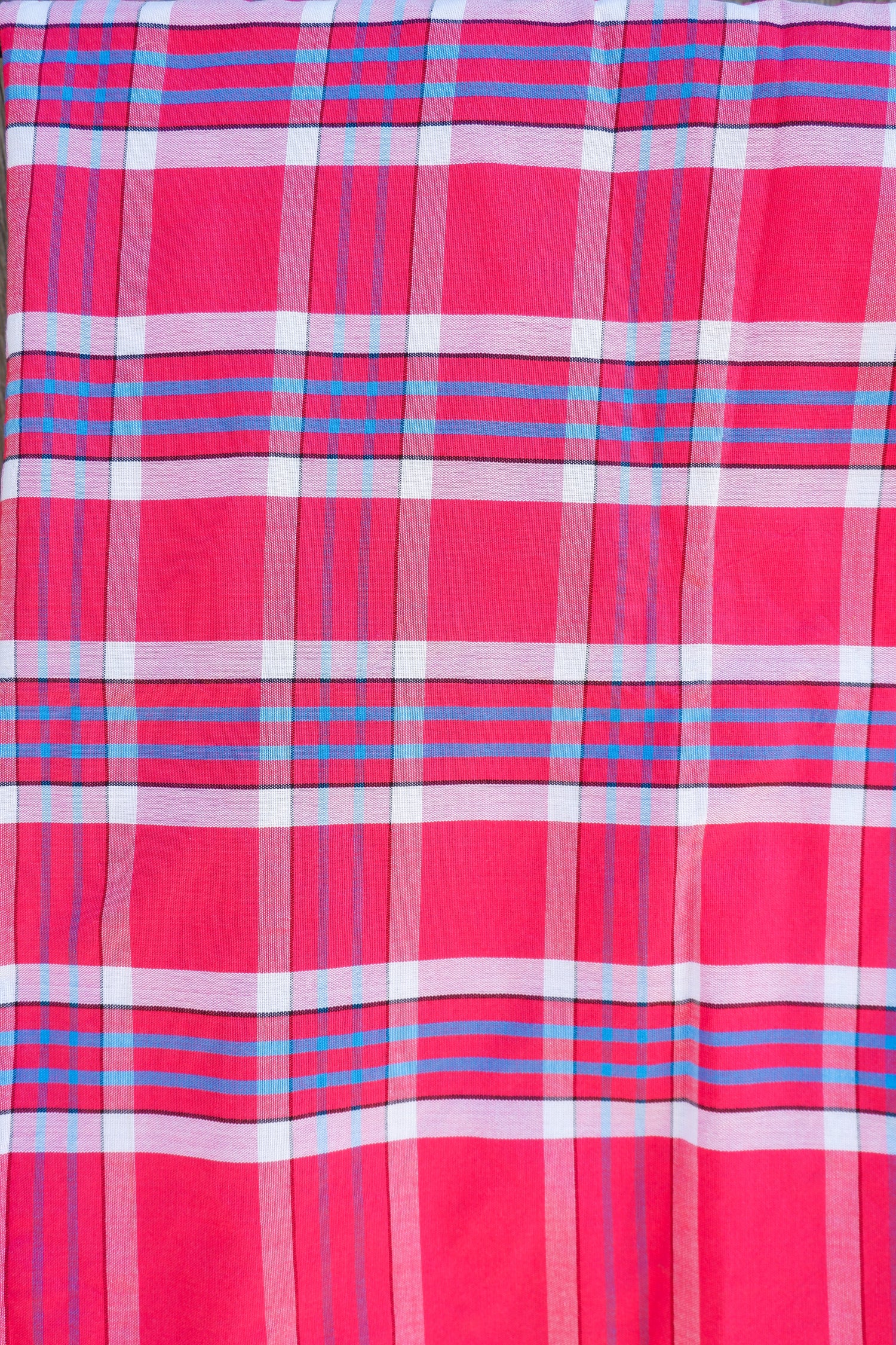Handloomed Visayan Patadyong Pink Checkered malong