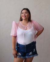 Sheer Butterfly Sleeve Bolero - Baby Pink | Narra Studio