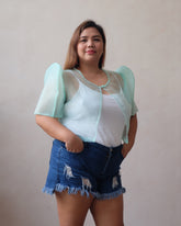 Sheer Butterfly Sleeve Bolero - Seafoam Green | Narra Studio