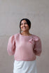 Modern Filipiniana-Sheer Filipiniana Camisa Blouse -  Blush Pink - Narra Studio-available in NYC USA